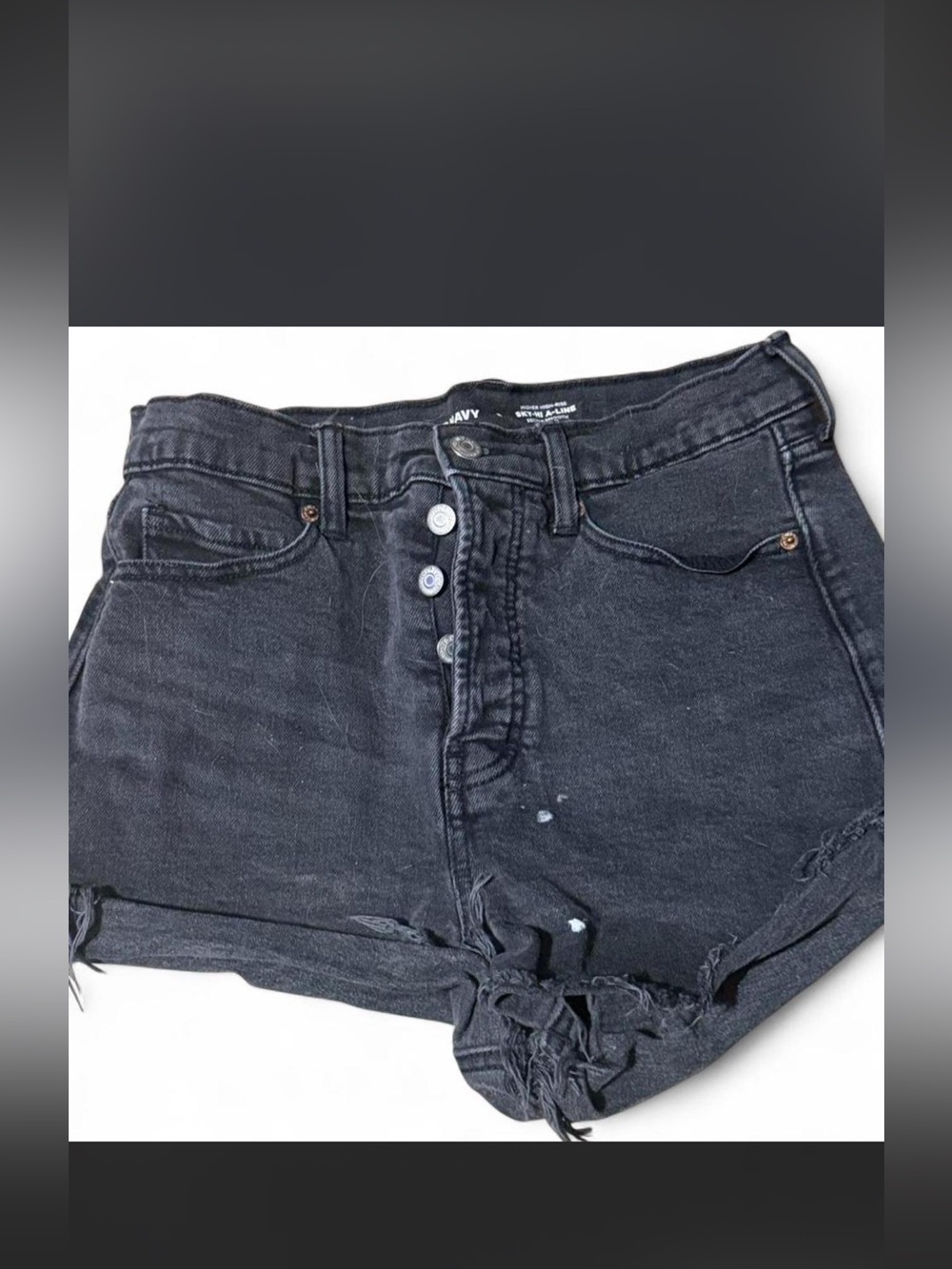 Old Navy Black Denim Cutoff Shorts